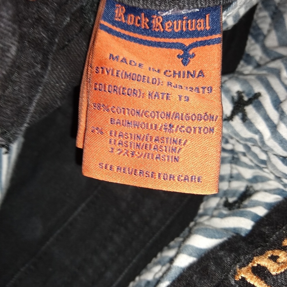Rock Revival Black Jeans 26 - Picture 2 of 8